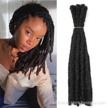 straight handmade dreadlocks hair extensions black reggae synthetic crochet braiding hair for women and men dreadlock Human Hair